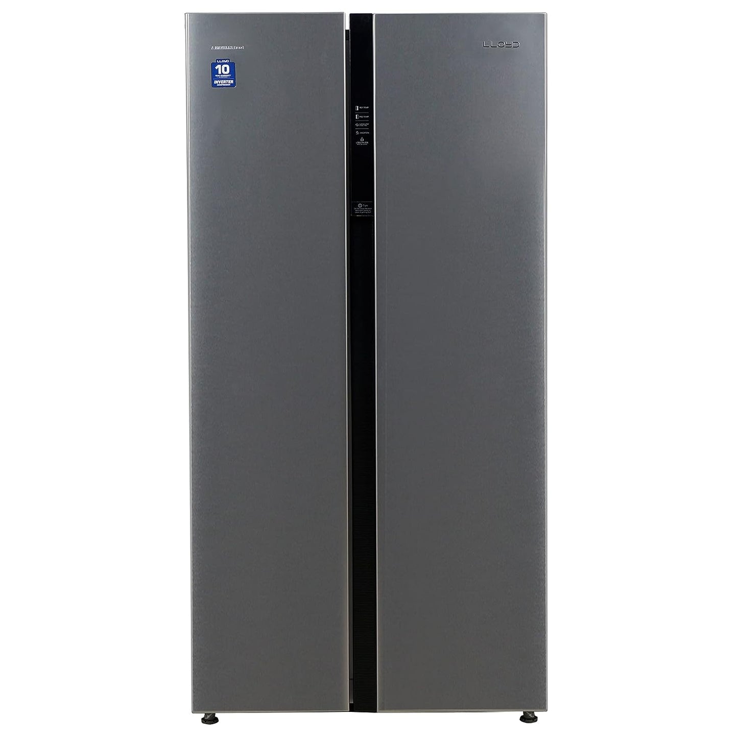 LLYOD GLSF590DSST1GB 587 Litre 5 Star Frost Free Side By Side Refrigerator (Stainless Steel)