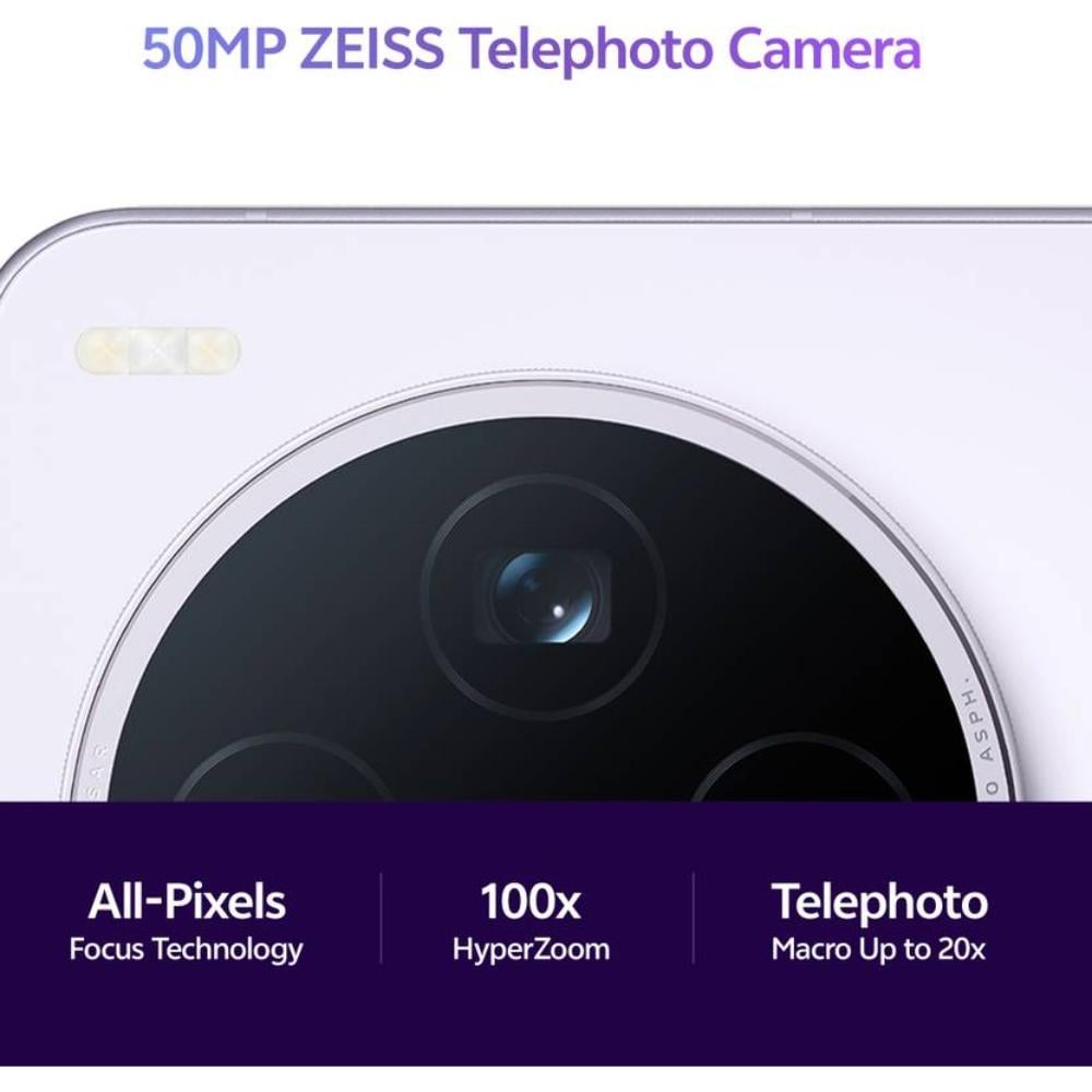 Vivo X200T 5G 256 GB, 12 GB RAM, Seaside Lilac, Mobile Phone