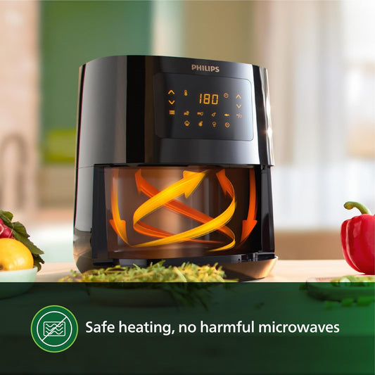 Philips HD9270/70 XL Air Fryer (Grey) with Rapid Air Technology | 6.2L Capacity | 2000W | Touch Control