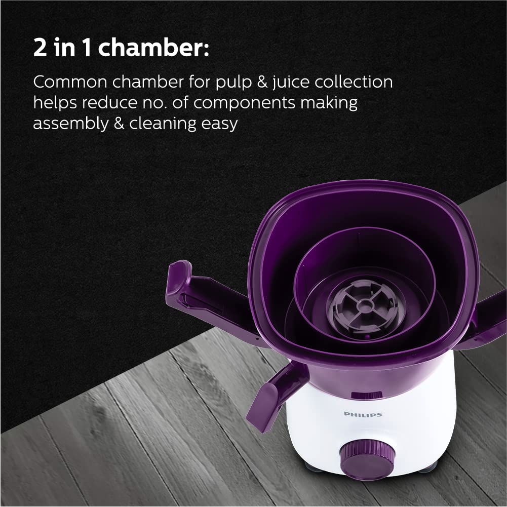 Philips HL7568/02 500W Juicer Mixer Grinder with 3 Jars and XL feeding tube, quick and easy assembly