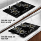 Crompton HOB-OPFB784TI-MBL 78cm 4 Burner Gas Hob – Optime Series with Digital Timer, 3D Flame, Brass Burners, Black