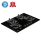 Crompton HOB-OPFB784TI-MBL 78cm 4 Burner Gas Hob – Optime Series with Digital Timer, 3D Flame, Brass Burners, Black
