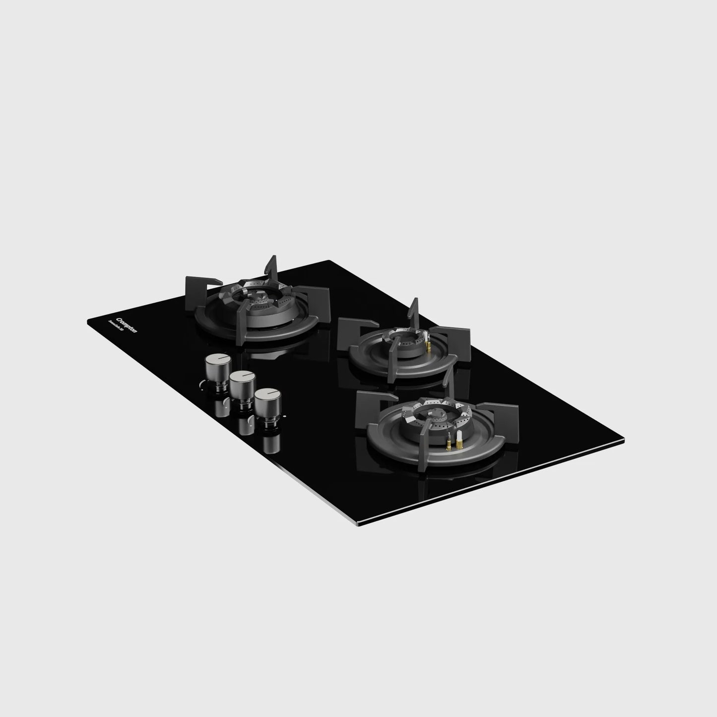 Crompton SensoSafe Hob 3D 78cm 3Burner Midnight Black - HOB-SS3D783-MBL