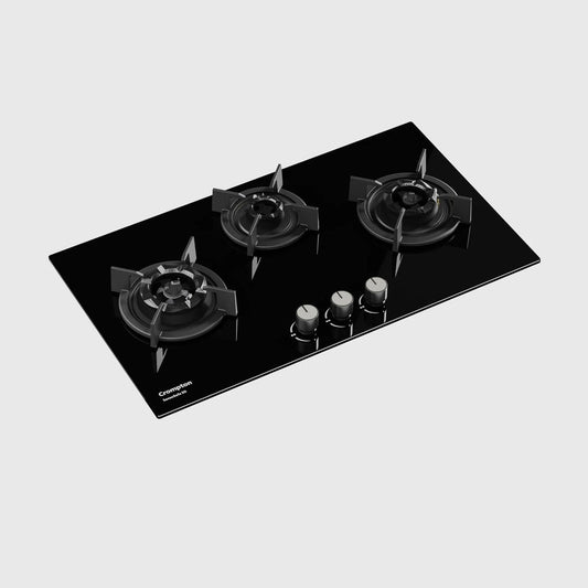 Crompton SensoSafe Hob 3D 78cm 3Burner Midnight Black - HOB-SS3D783-MBL