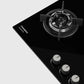 Crompton SensoSafe Hob 3D 78cm 3Burner Midnight Black - HOB-SS3D783-MBL