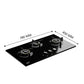 Crompton HOB-SSHB783-MBL Built-In Gas Hob SensoSafe Half Brass 78cm 3 Burners Midnight Black