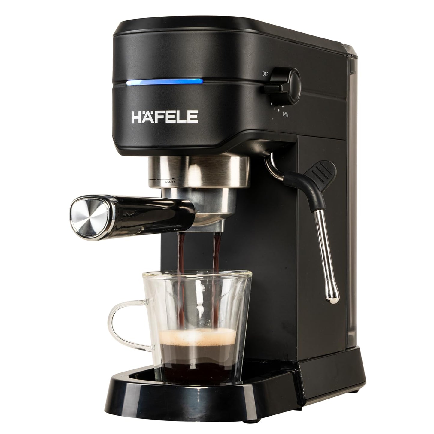 Hafele U-Kaffee Espresso Coffee Machine | 15-Bar Pressure | Adjustable Milk Frother | Thermoblock 1450W | Suraj Electronics Delhi NCR