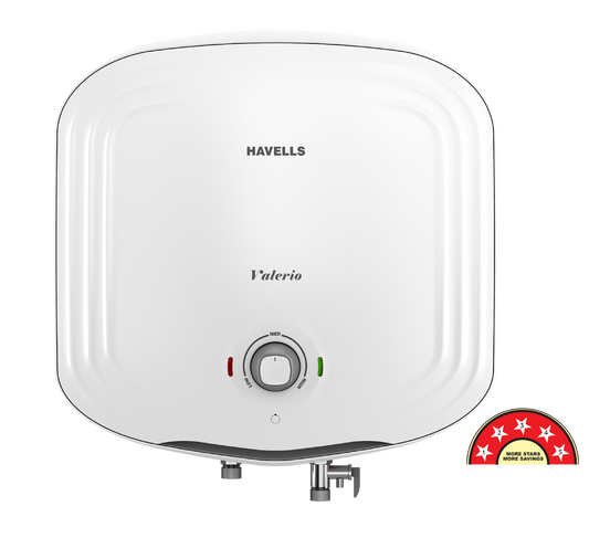 Havells Valerio 15L 5-Star Water Heater (Geyser) | Feroglas Tank, Incoloy Heating Element, Vertical Mount | Suraj Electronics Delhi NCR