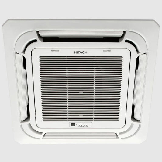 Hitachi RAG222HGDOQ 2 Ton 2 Star Cassette AC (Fixed Speed, R32 Refrigerant, Smart Connectivity, 21496 BTU/hr, White)