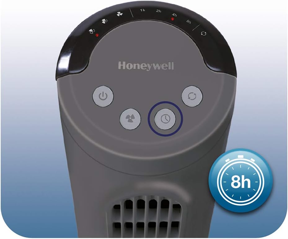 Honeywell HYF1101E1 Comfort Control Tower Fan – 3 Speed, 55° Oscillation, Auto Shut-Off Timer, Portable Floor Fan for Home & Office (Black)