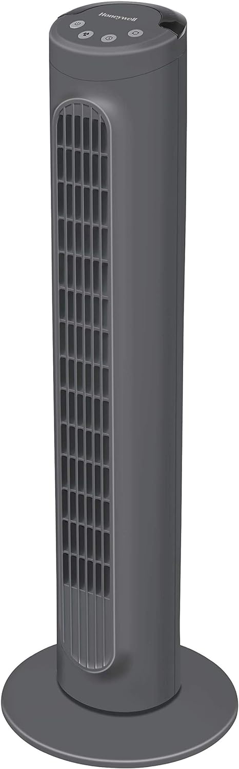 Honeywell HYF1101E1 Comfort Control Tower Fan – 3 Speed, 55° Oscillation, Auto Shut-Off Timer, Portable Floor Fan for Home & Office (Black)