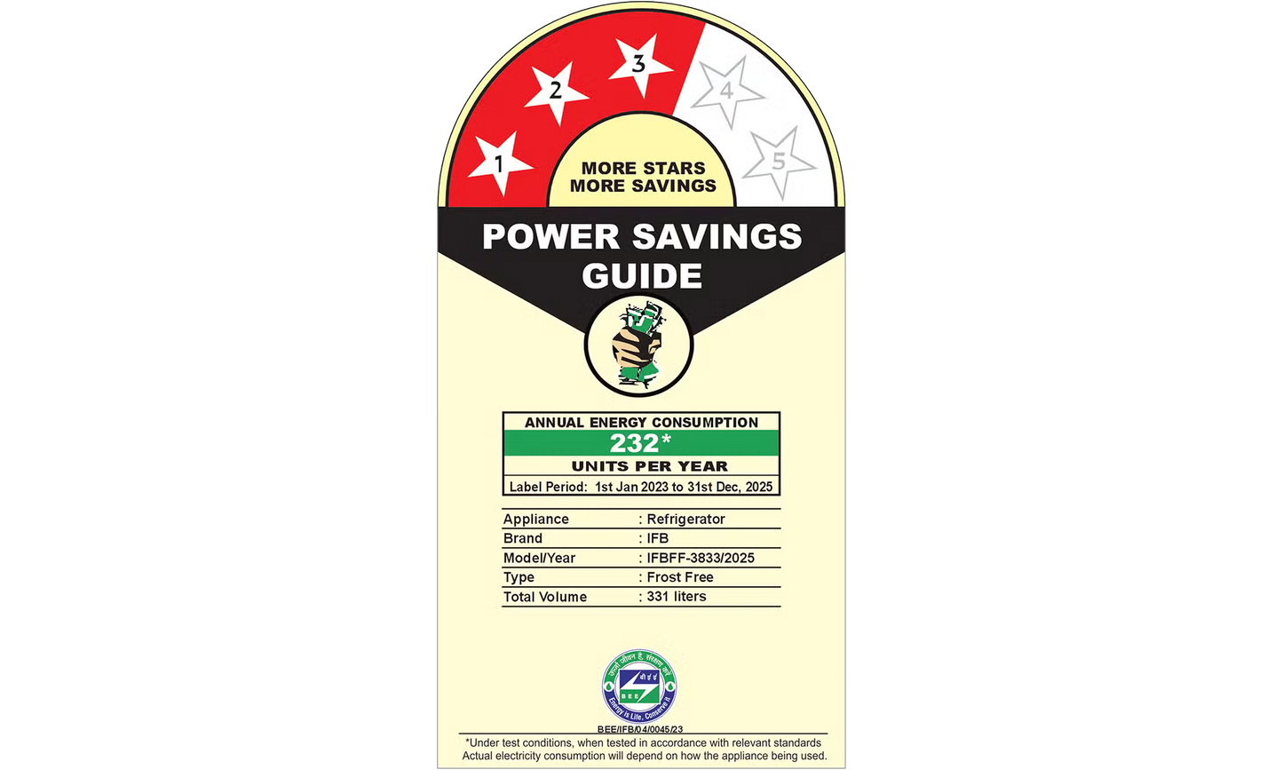 IFB IFBFF-3833IBSTU  331 Litre 3 Star Frost Free Refrigerator with 12 in 1 convertible| Suraj Electronics Delhi NCR