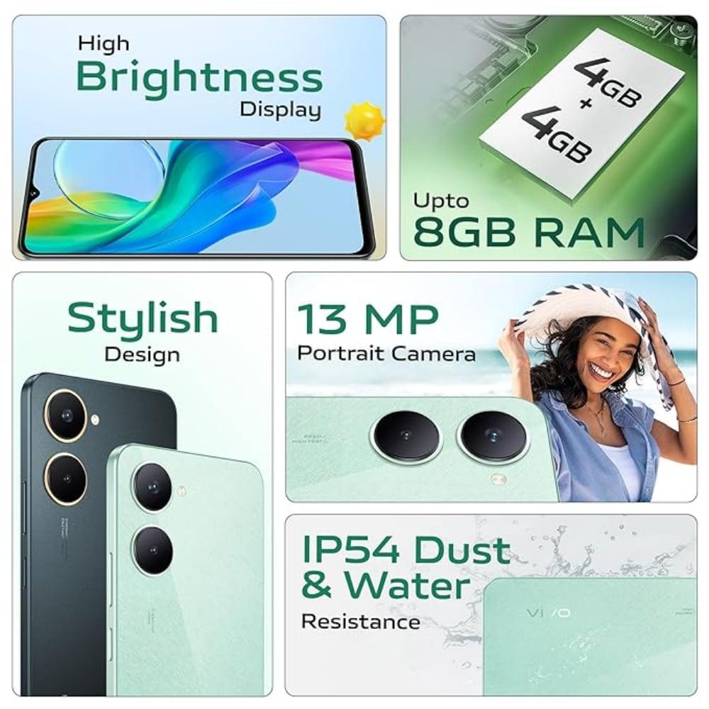 Vivo Y18e 64 GB, 4 GB RAM, Space Black, Mobile Phone