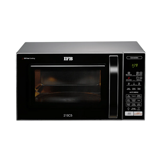 IFB 21SC5 21 L Convection Microwave Oven (Metallic Silver) | 71 Auto Cook Menus | Steam Clean | Oil-Free Cooking | Grill, Bake, Reheat & Ferment | 3-Year Magnetron Warranty