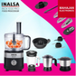 Inalsa Inox 1000 Pro Food Processor for Kitchen | 1000W Copper Motor | Mixer Grinder Juicer | 2.5L Processing Bowl | Chopping, Kneading, Slicing, Whisking, French Fries Cutter, Citrus Juicer