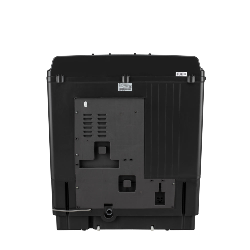 LG P115ASLAZ 11.5 kg Semi Automatic Top Load Washing Machine, Roller Jet Pulsator + Soak, Black