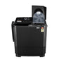 LG P115ASLAZ 11.5 kg Semi Automatic Top Load Washing Machine, Roller Jet Pulsator + Soak, Black