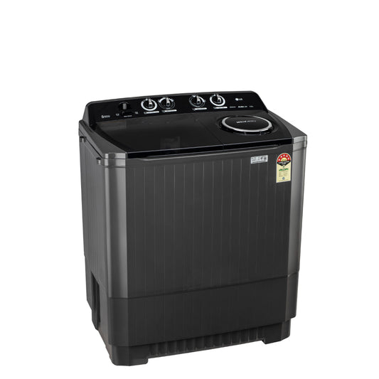 LG P115ASLAZ 11.5 kg Semi Automatic Top Load Washing Machine, Roller Jet Pulsator + Soak, Black