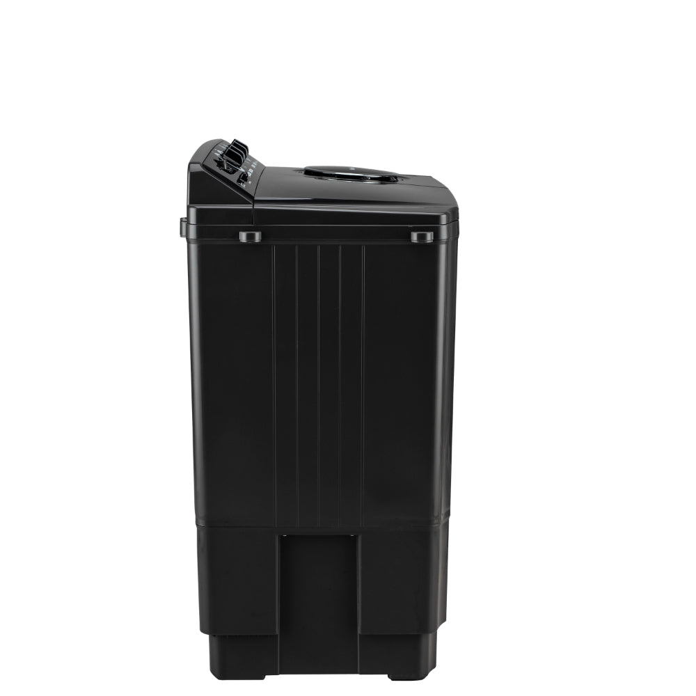 LG P115ASLAZ 11.5 kg Semi Automatic Top Load Washing Machine, Roller Jet Pulsator + Soak, Black