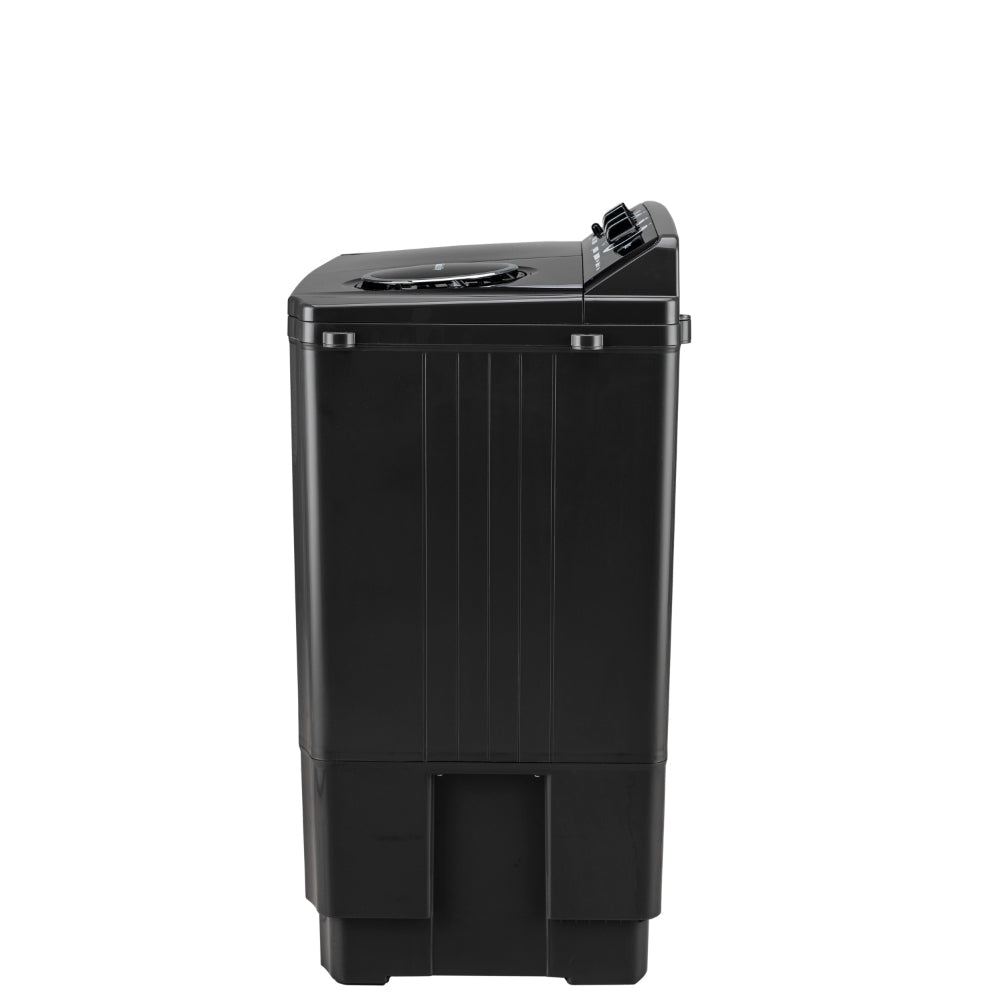 LG P115ASLAZ 11.5 kg Semi Automatic Top Load Washing Machine, Roller Jet Pulsator + Soak, Black