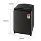 LG T90AJPB1Z Washing Machine 9.0 kg Black Fully Automatic Top Load