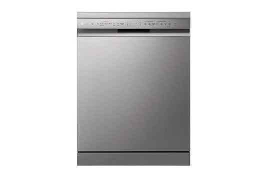 LG DFB532FP 14 Place Setting Freestanding Dishwasher with TrueSteam™, QuadWash™, Inverter Direct Drive & LG ThinQ (Silver, Made for Indian Utensils)