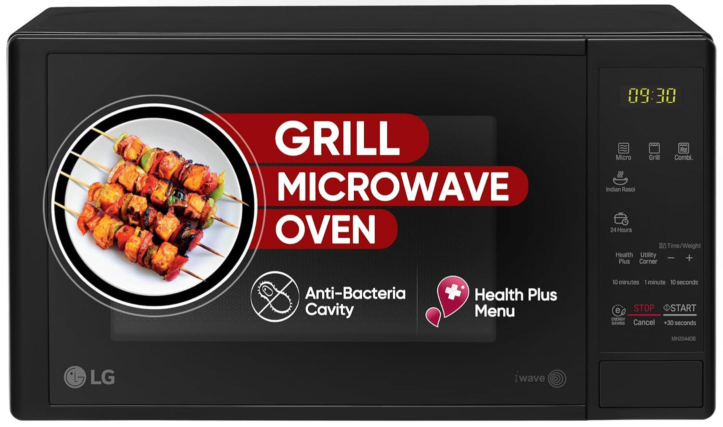 LG MH2044DB 20 L Grill Microwave Oven (Black, Anti-Bacterial Cavity, Health Plus Menu) – Buy Online at Suraj Electronics Delhi NCR