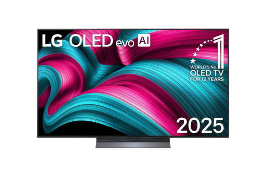 LG OLED48C56LA 48 Inch 4K OLED evo Smart TV 121 cm (2025 Model) with α9 AI Processor Gen8, Dolby Vision, Dolby Atmos, webOS 25, VRR 144Hz