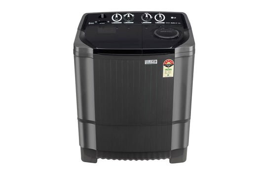 LG P8015SKAZ 8 Kg Semi-Automatic Top Load Washing Machine | 5 Star, Roller Jet Pulsator, Wind Jet Dry, Soak Function – Middle Black