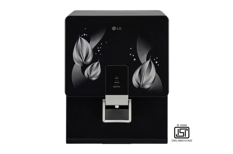 LG WW146RTLB RO + Mineral Booster Water Purifier 8L Stainless Steel Tank | Black | Suraj Electronics Delhi NCR