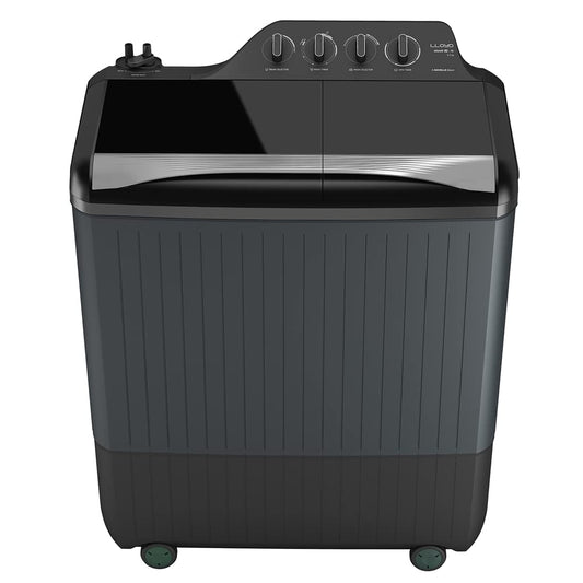 Lloyd GLWMS90HSGEX 9 kg Semi Automatic Top Load Washing Machine (Silver & Grey) | 5 Star Rated Elante XL | Toughened Glass Lids, Dual Magic Filters & Durable Motor | Suraj Electronics Delhi NCR