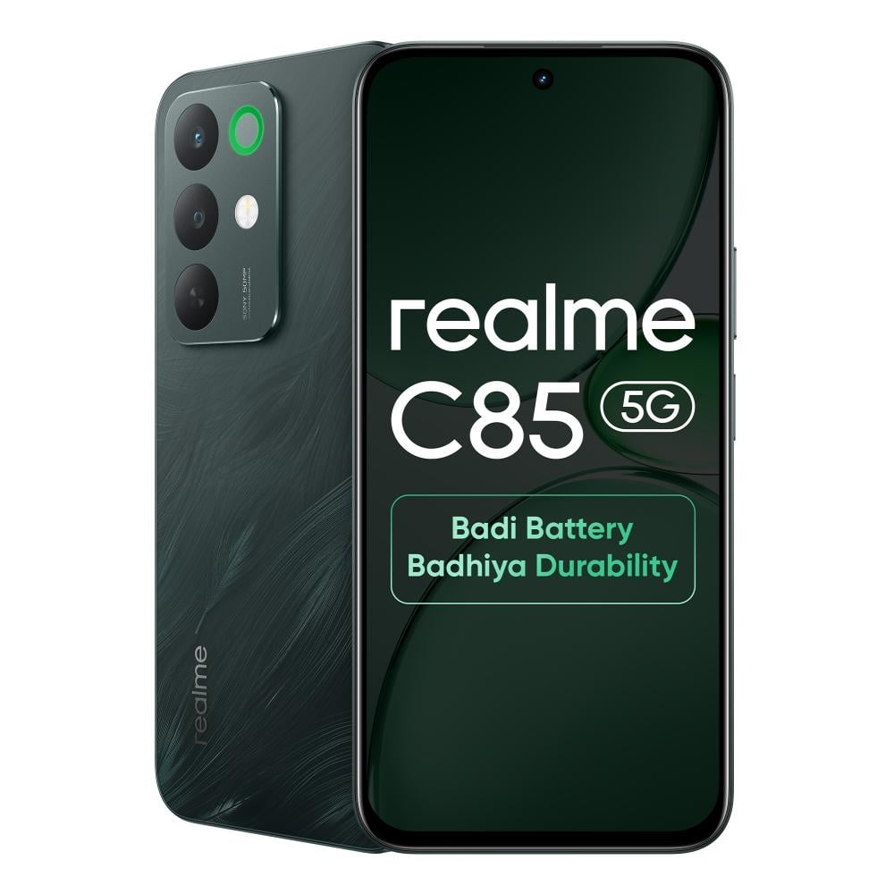 Realme C85 5G 128 GB, 6 GB RAM, Peacock Green, Mobile Phone