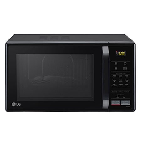 LG 21 L Convection Microwave Oven with Glass Door, 151 Auto Cook Menu, Quartz Heater, Health Plus Menu, Glossy Black — MC2146BG — product view