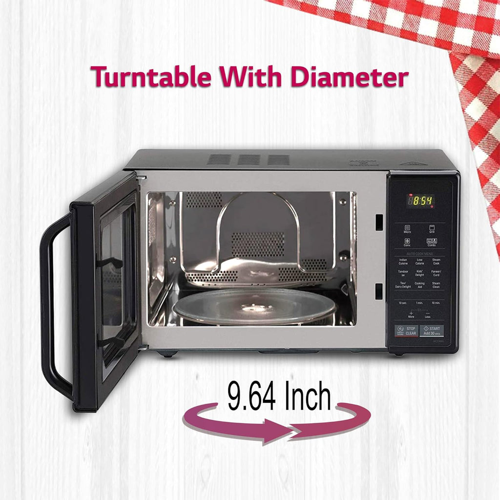 LG MC2146BG 21 L Convection Microwave Oven | Intellowave Technology | 151 Auto Cook Menus | Steam Clean | Health Plus Menu | Glossy Black