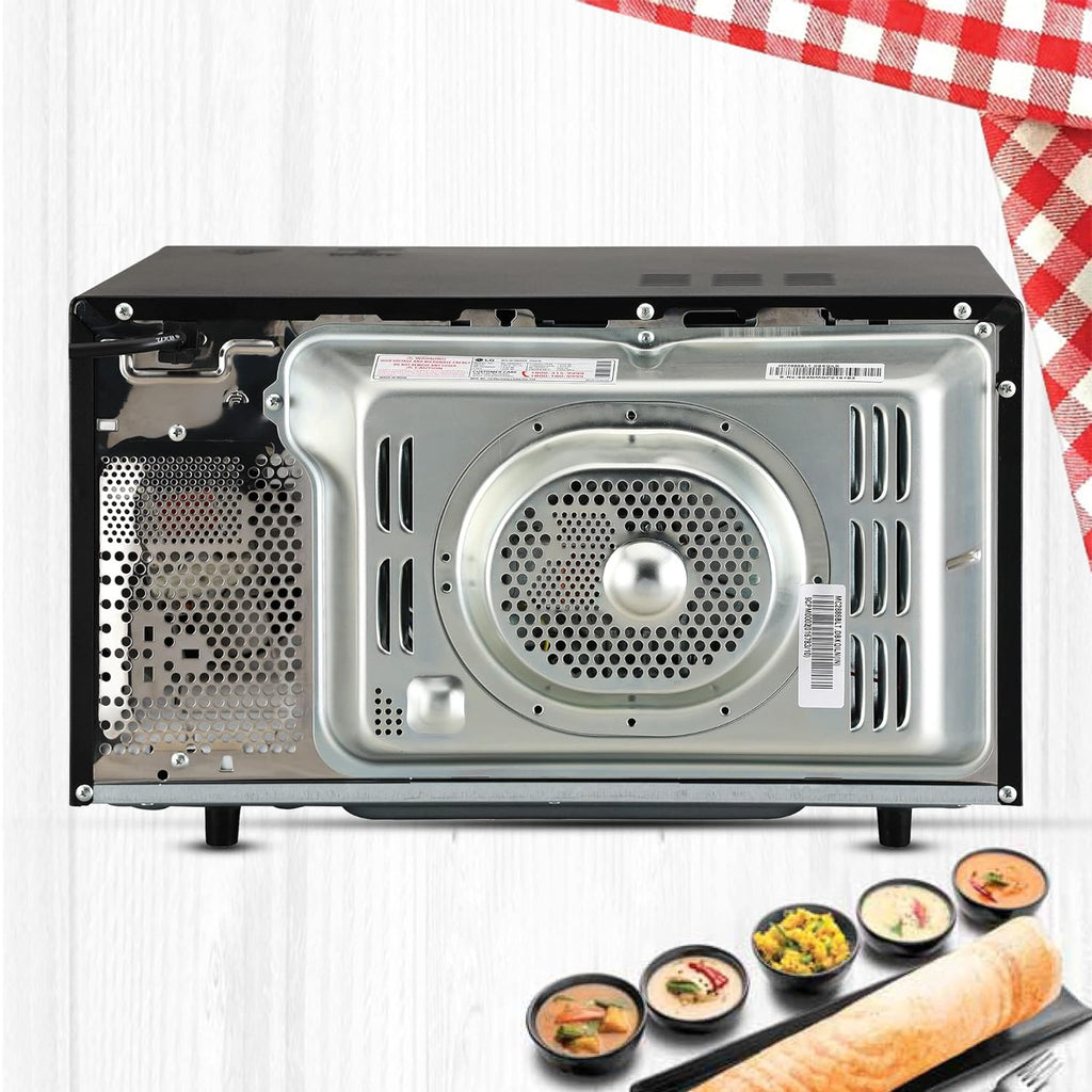 LG MC2846BG 28 L Convection Microwave Oven | 251 Auto Cook Menus | Quartz Heater | Health Plus Menu | Stainless Steel Cavity | Black