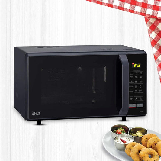 LG MC2846BG 28 L Convection Microwave Oven | 251 Auto Cook Menus | Quartz Heater | Health Plus Menu | Stainless Steel Cavity | Black