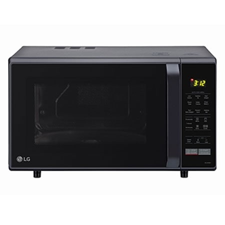 LG 28 L Convection Microwave Oven with Stainless Steel Cavity, 251 Auto Cook Menu, Quartz Heater, Black — MC2846BV — product view