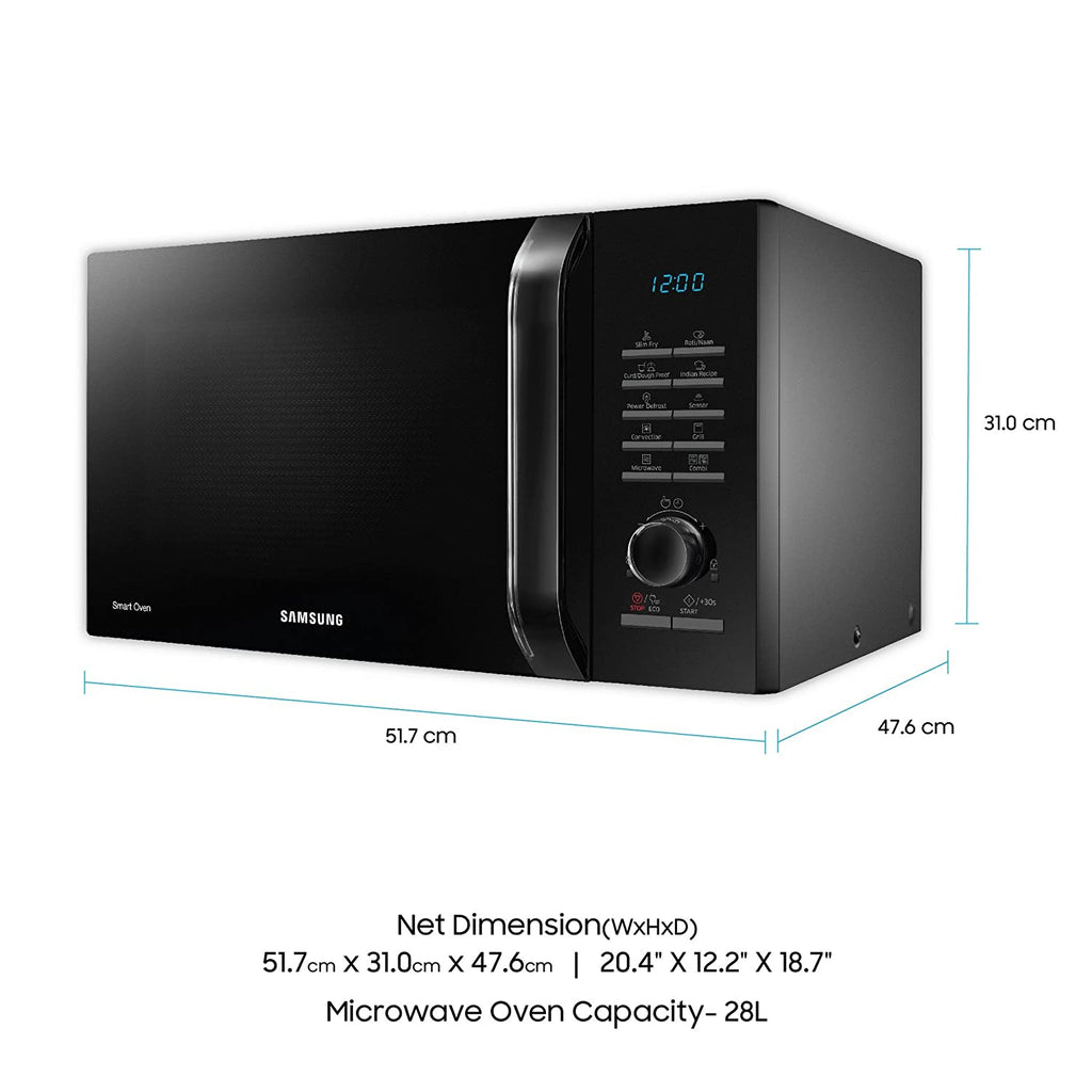 Samsung MC28A5145VK 28L Convection Microwave Oven – Slim Fry™, Tandoor Technology, Sensor Cook