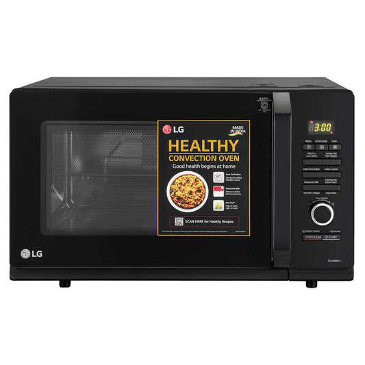 LG MC3286BLU 32 L Convection Microwave Oven | Diet Fry | Motorized Rotisserie | 301 Auto Cook Menus | Indian Roti Basket | Steel Black