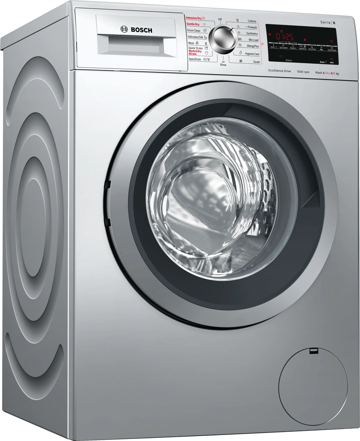 Bosch Series 6 washer dryer 8/5 kg 1500 rpm — WVG3046SIN — product view