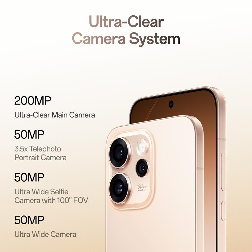 Oppo Reno15Pro 5G 256 GB, 12 GB RAM, Cocoa Brown, Mobile Phone