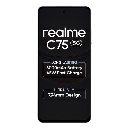 Realme C75 5G 128 GB, 4 GB RAM, White, Mobile Phone