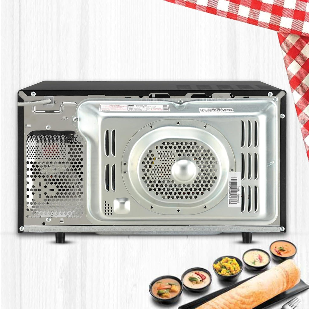 LG MJ2887BWUM 28 L Charcoal Convection Healthy Microwave Oven (Black, 360° Motorised Rotisserie)
