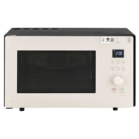 LG 28 L Scan-To-Cook Charcoal Microwave Oven with Healthy Heart™, Charcoal Lighting Heater, Motorised Rotisserie, Beige — MJEN286UBW — product view