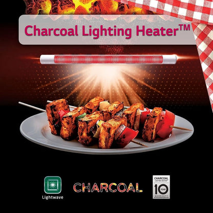 LG MJEN286UFW 28L Charcoal Convection Wi-Fi Microwave Oven | Diet Fry™, Roti Basket, Healthy Heart Recipes | Suraj Electronics Delhi NCR