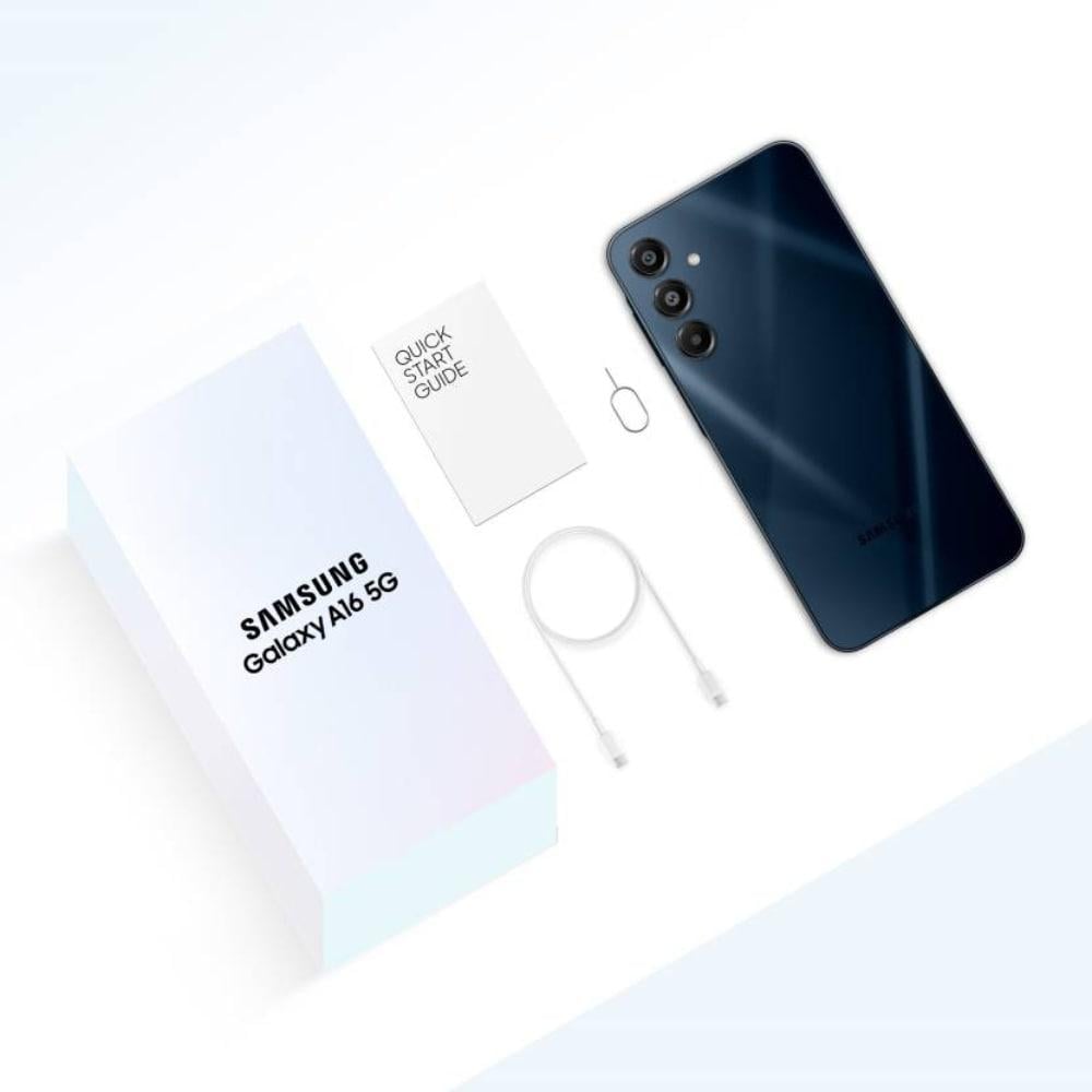 Samsung Galaxy A16 5G 128 GB, 6 GB RAM, Black, Mobile Phone