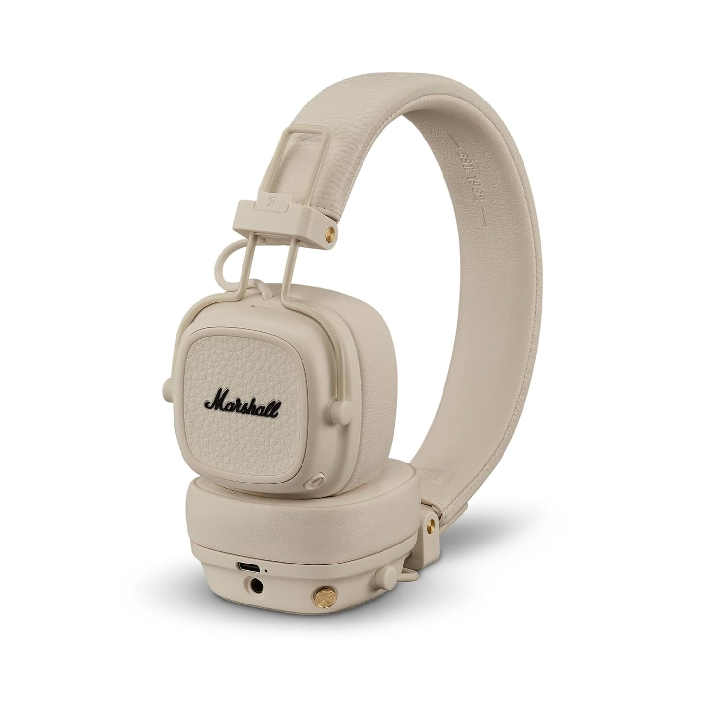 Marshall Major V Wireless On-Ear Headphones (Cream) | 100+ Hours Battery, Bluetooth, Fast Charging – Buy Online at Suraj Electronics