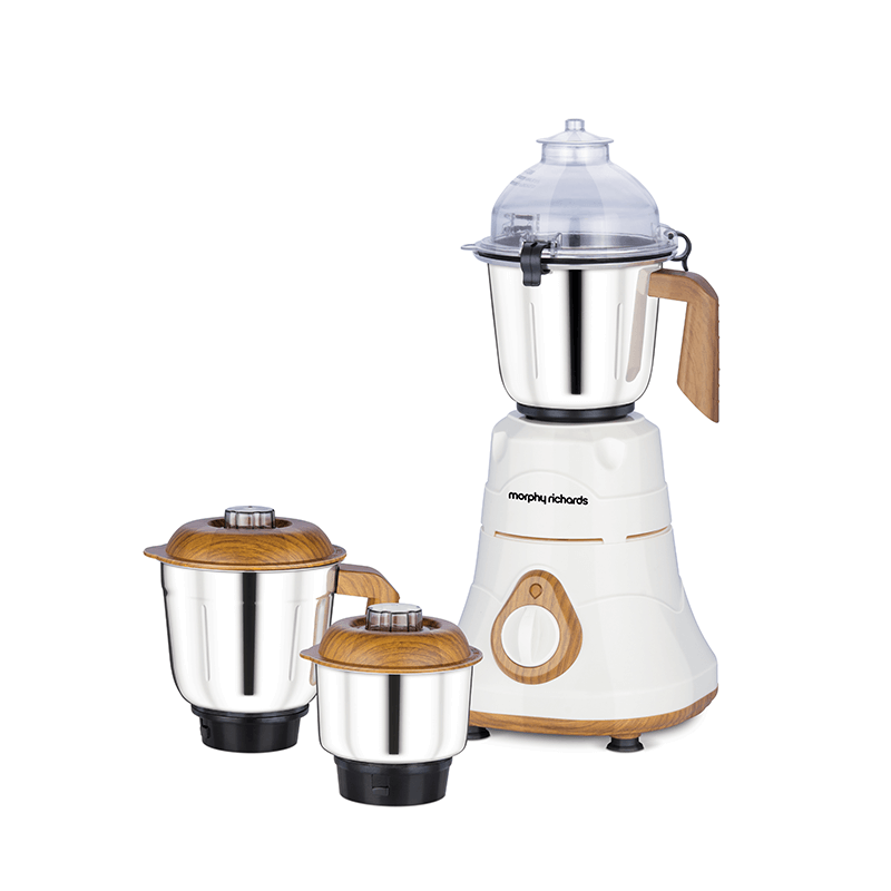 Morphy Richards Brut 800W Mixer Grinder | 3 Stainless Steel Jars | Copper Motor | Wooden Finish | Suraj Electronics Delhi NCR
