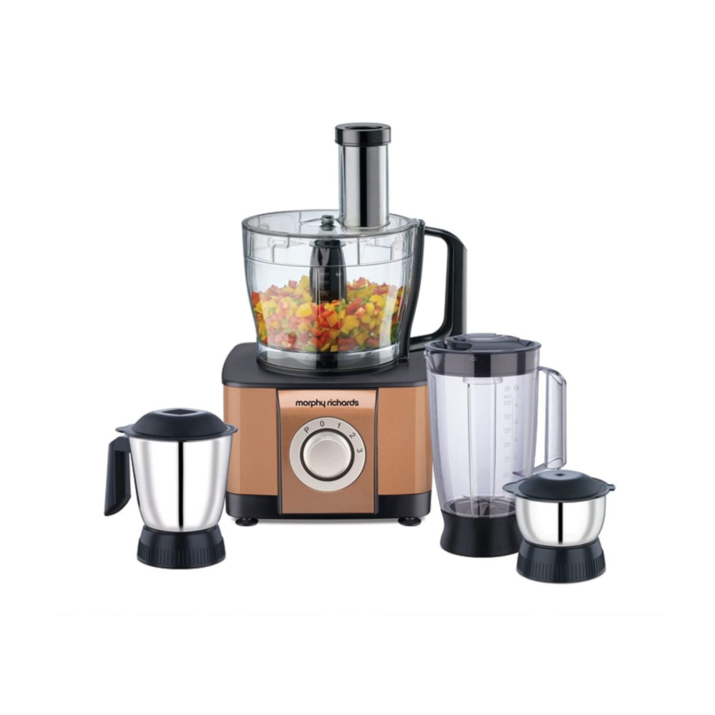 Morphy Richards Icon Superb 1000-Watt Food Processor (Copper Colour) With Free Stand