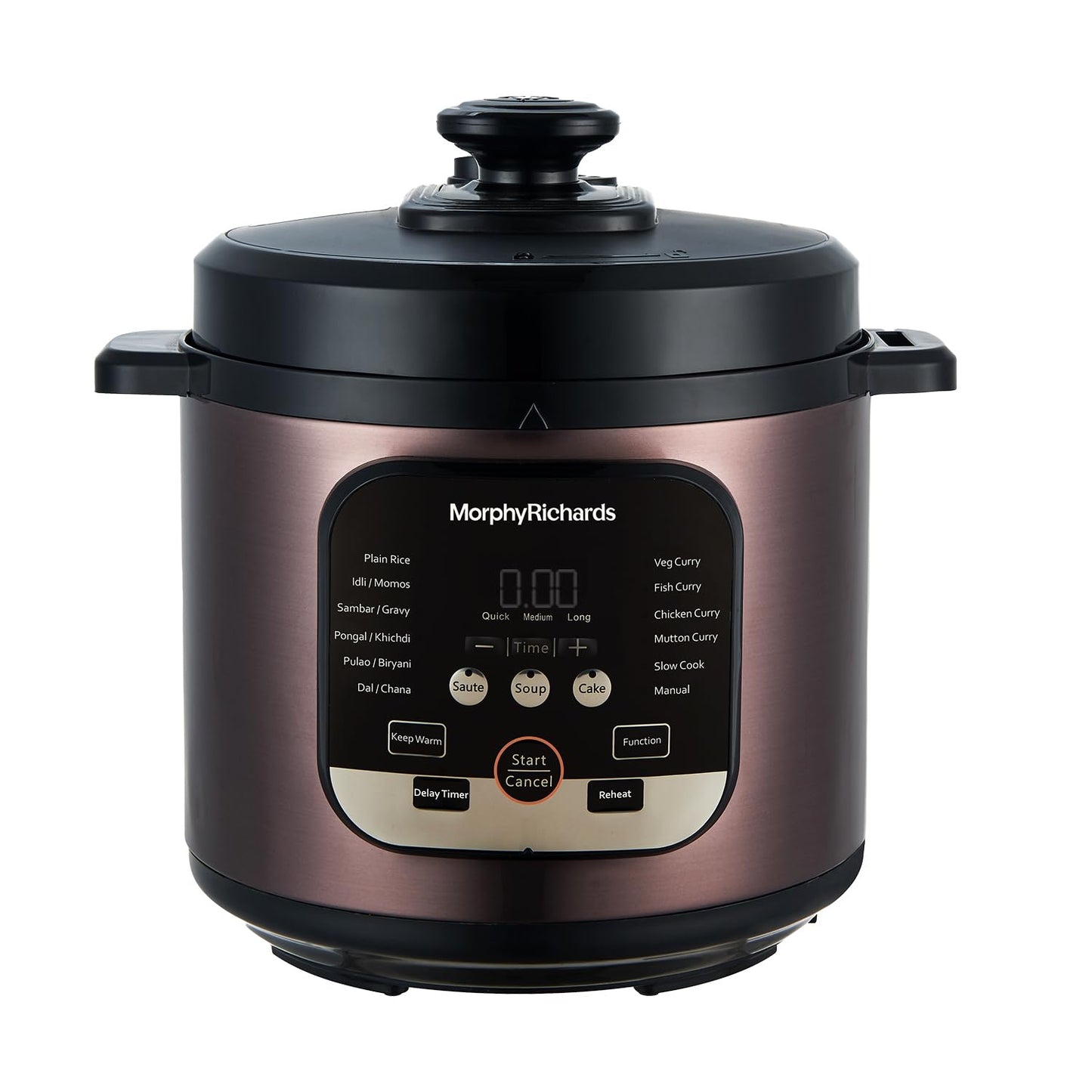 Morphy Richards WizPot 6L Electric Pressure Cooker (1000W, 14 Presets, Indian Cooking, Automatic Shut-Off, Metallic Brown) – Fast & Energy-Efficient | 2-Year Warranty